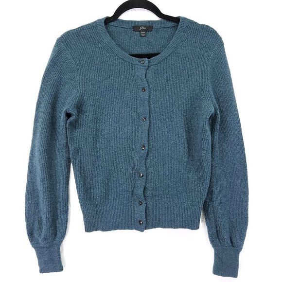 J Crew Cardigan Sweater Womens XXS Wool Alpaca Button Front Ribbed - Picture 1 of 8
